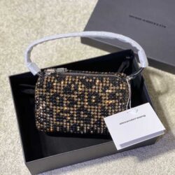 ALEXANDER WANG Heiress Pouch in Rhinestone Mesh replica