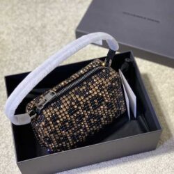 ALEXANDER WANG Heiress Pouch in Rhinestone Mesh replica