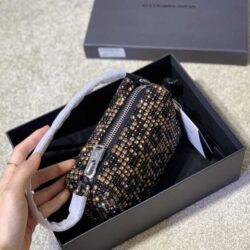 ALEXANDER WANG Heiress Pouch in Rhinestone Mesh replica