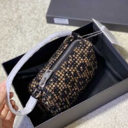 ALEXANDER WANG Heiress Pouch in Rhinestone Mesh replica