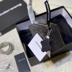 ALEXANDER WANG Heiress Pouch in Rhinestone Mesh replica