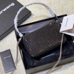 ALEXANDER WANG Heiress Pouch in Rhinestone Mesh replica