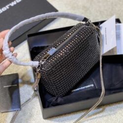 ALEXANDER WANG Heiress Pouch in Rhinestone Mesh replica