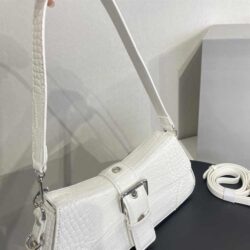 Balenciaga LINDSAY SMALL SHOULDER BAG WITH STRAP CROC-EMBOSSED replica