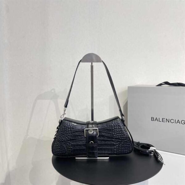 Balenciaga LINDSAY SMALL SHOULDER BAG WITH STRAP CROC-EMBOSSED replica