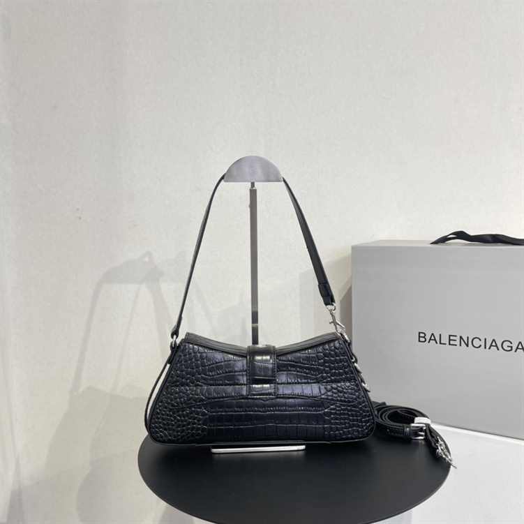 Balenciaga LINDSAY SMALL SHOULDER BAG WITH STRAP CROC-EMBOSSED replica