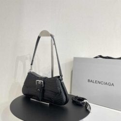 Balenciaga LINDSAY SMALL SHOULDER BAG WITH STRAP CROC-EMBOSSED replica