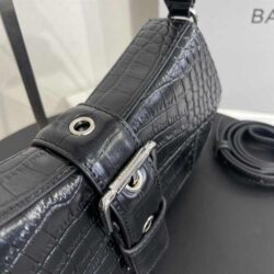 Balenciaga LINDSAY SMALL SHOULDER BAG WITH STRAP CROC-EMBOSSED replica