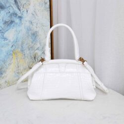 Balenciaga Editor Small Croc-Embossed Leather Bag replica