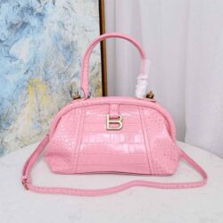 Balenciaga Editor Small Croc-Embossed Leather Bag replica