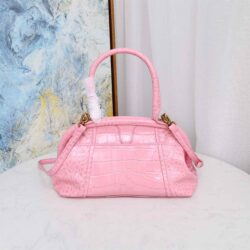 Balenciaga Editor Small Croc-Embossed Leather Bag replica