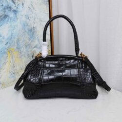 Balenciaga Editor Small Croc-Embossed Leather Bag replica