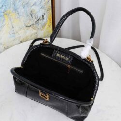 Balenciaga Editor Small Croc-Embossed Leather Bag replica