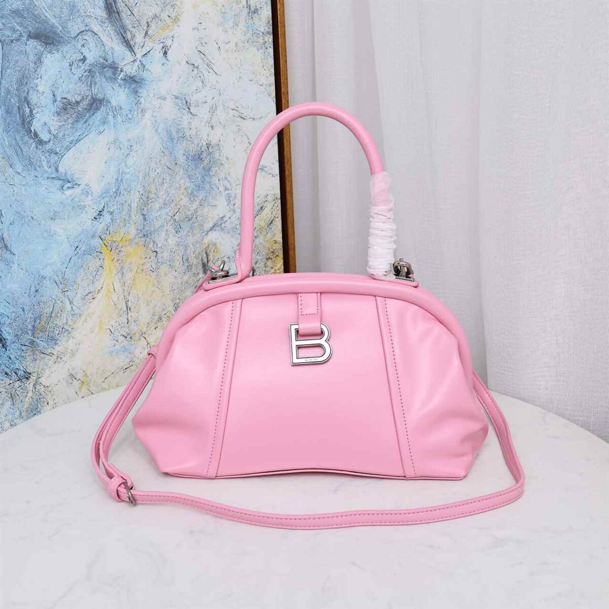 Balenciaga Editor Small Embossed Leather Bag replica