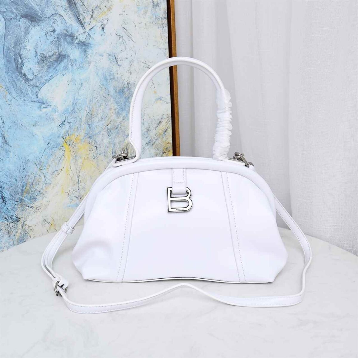 Balenciaga Editor Small Embossed Leather Bag replica