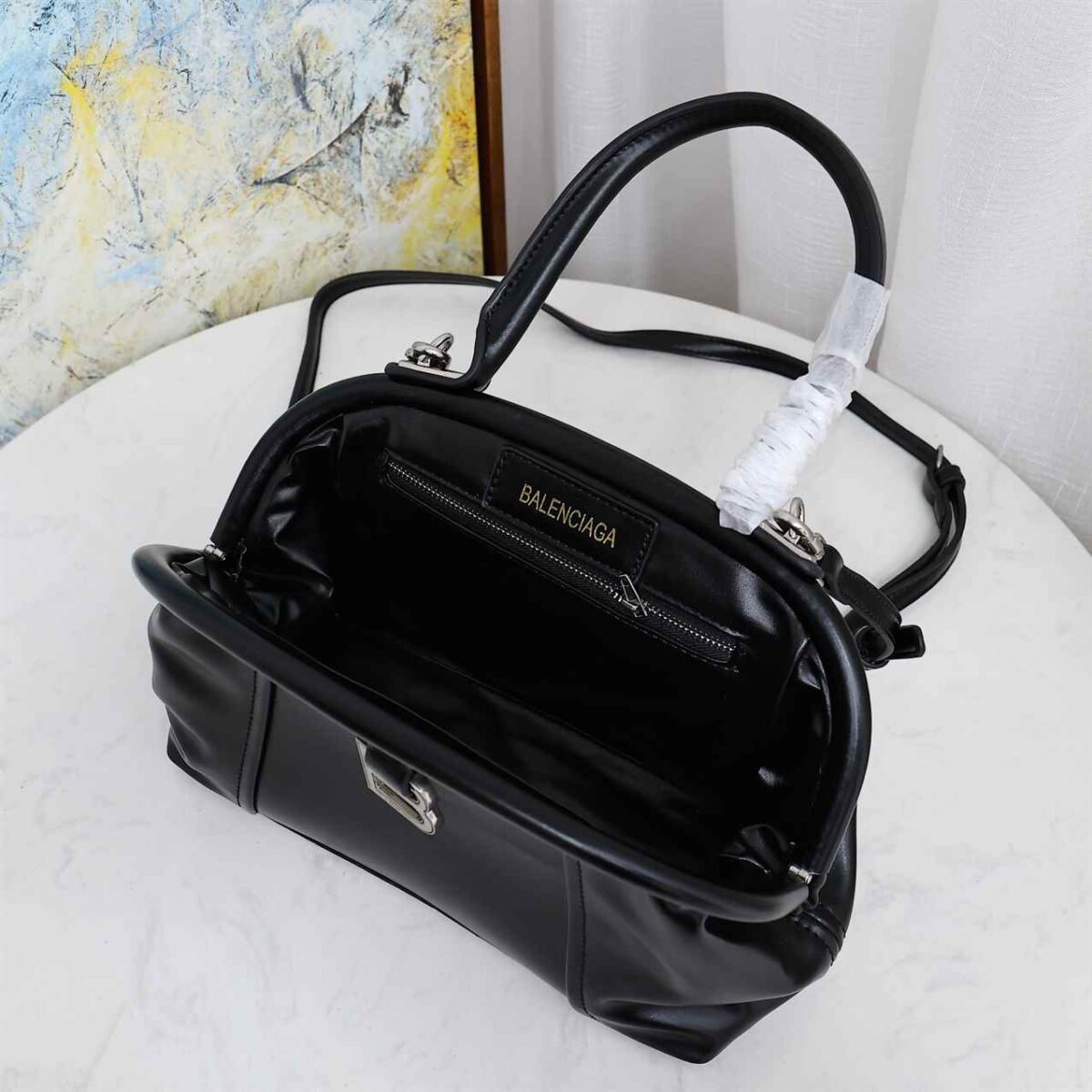 Balenciaga Editor Small Embossed Leather Bag replica