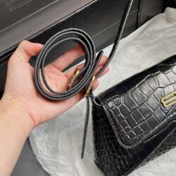 BALENCIAGA XX SMALL CROC-EMBOSSED LEATHER BAG replica