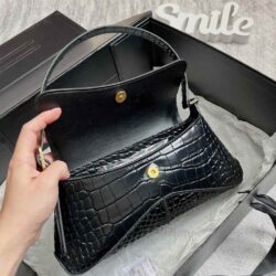 BALENCIAGA XX SMALL CROC-EMBOSSED LEATHER BAG replica