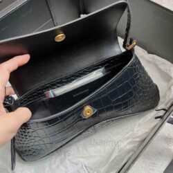 BALENCIAGA XX SMALL CROC-EMBOSSED LEATHER BAG replica