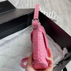 BALENCIAGA XX SMALL CROC-EMBOSSED LEATHER BAG replica