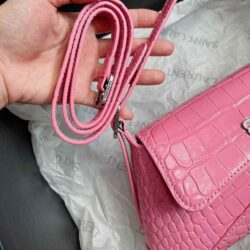 BALENCIAGA XX SMALL CROC-EMBOSSED LEATHER BAG replica