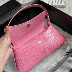 BALENCIAGA XX SMALL CROC-EMBOSSED LEATHER BAG replica