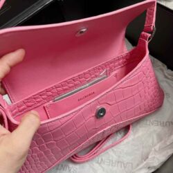 BALENCIAGA XX SMALL CROC-EMBOSSED LEATHER BAG replica