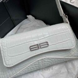 BALENCIAGA XX SMALL CROC-EMBOSSED LEATHER BAG replica