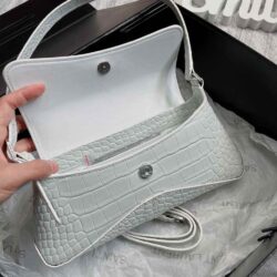 BALENCIAGA XX SMALL CROC-EMBOSSED LEATHER BAG replica