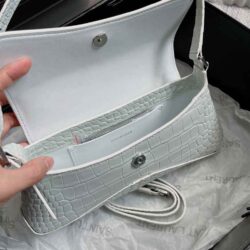 BALENCIAGA XX SMALL CROC-EMBOSSED LEATHER BAG replica