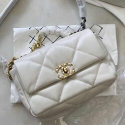 CHANEL Goatskin Quilted Medium 19 Flap replica