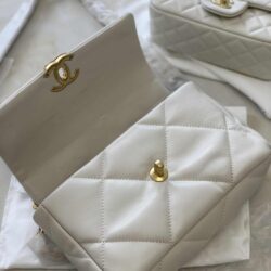 CHANEL Goatskin Quilted Medium 19 Flap replica