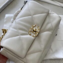 CHANEL Goatskin Quilted Medium 19 Flap replica