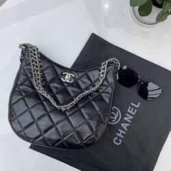 CHANEL Quilted Chain Hobo Bag replica