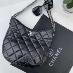 CHANEL Quilted Chain Hobo Bag replica