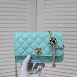 CHANEL CC Pearl Crush Wallet on Chain replica