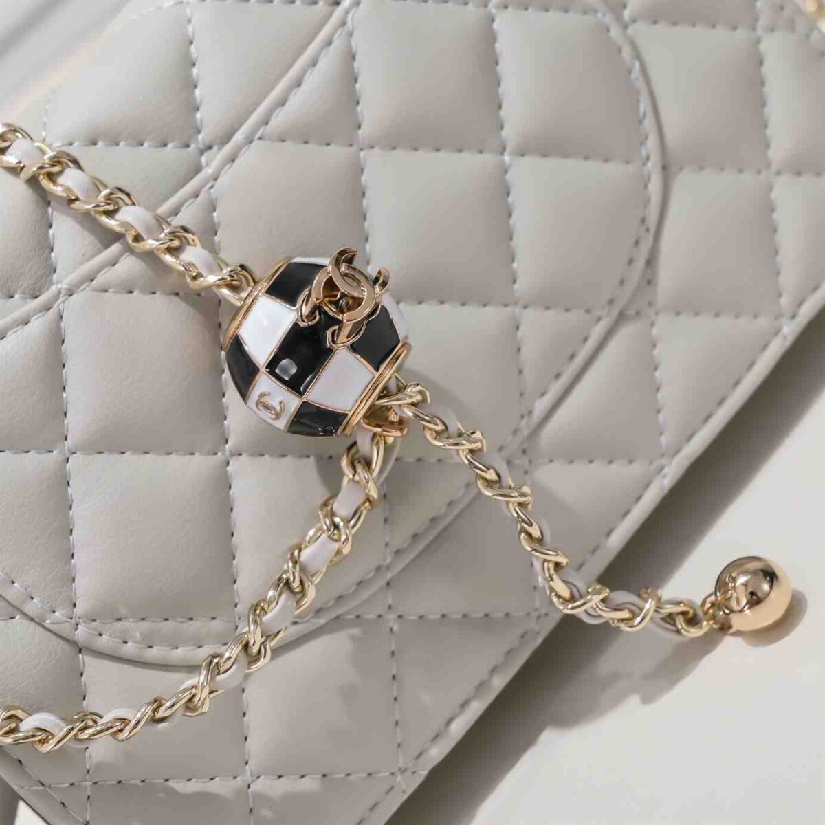 CHANEL CC Pearl Crush Wallet on Chain replica