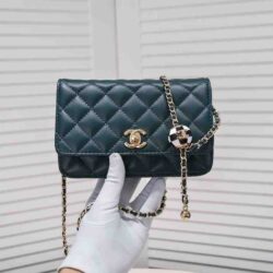 CHANEL CC Pearl Crush Wallet on Chain replica