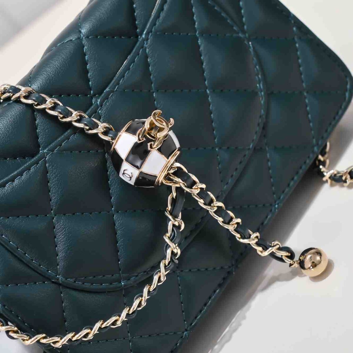 CHANEL CC Pearl Crush Wallet on Chain replica