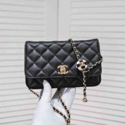 CHANEL CC Pearl Crush Wallet on Chain replica