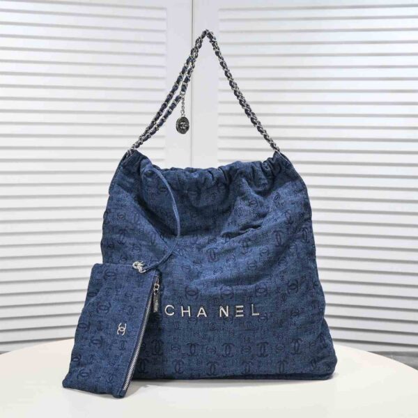 CHANEL 22 Large Handbag Denim replica