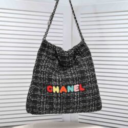 CHANEL 22 Large Handbag Wool Tweed replica