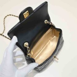 Chanel Black Quilted Lambskin Mini CC replica