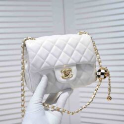 Chanel Black Quilted Lambskin Mini CC replica