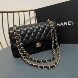 CHANEL Shiny Caviar Quilted Small Double Flap replica