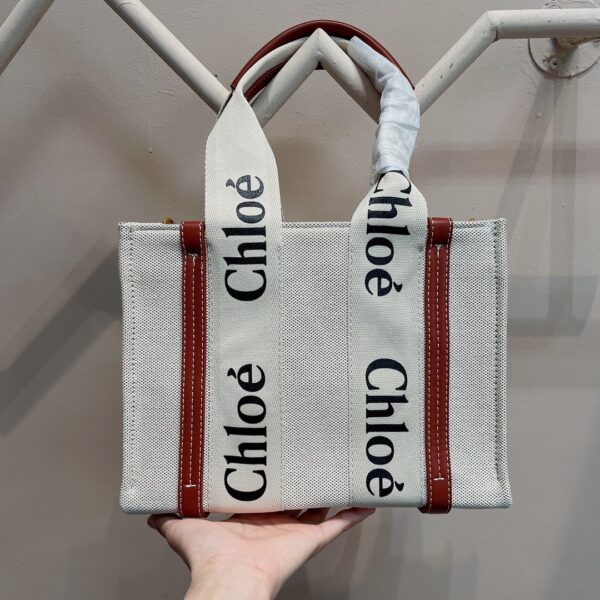 CHLOÉ Woody Small canvas tote replica