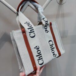 CHLOÉ Woody Small canvas tote replica