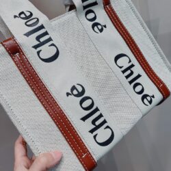 CHLOÉ Woody Small canvas tote replica