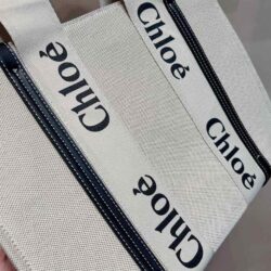 CHLOÉ Woody Medium canvas tote replica