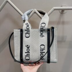 CHLOÉ Woody Small canvas tote replica